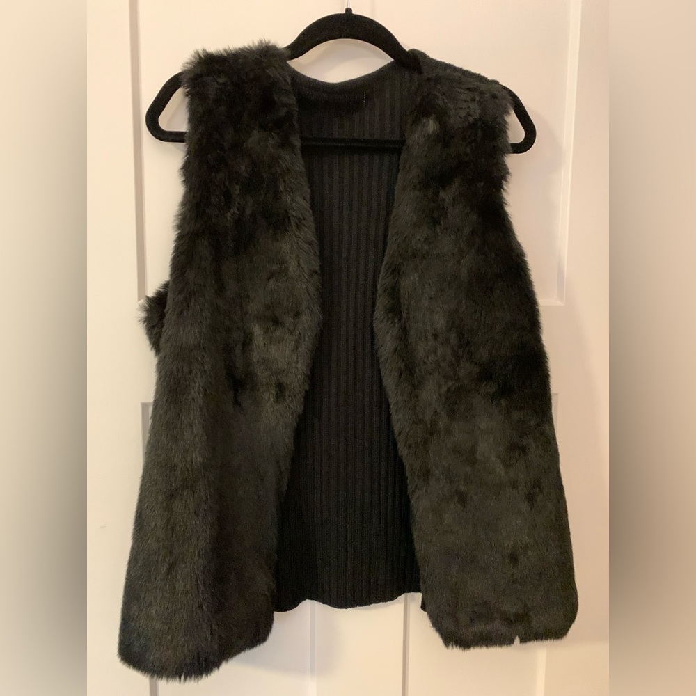 Black Faux vest. Soft as butter